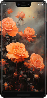 3D пластиковый матовый чехол Оранжевые розы для Google Pixel 3 XL - 5944m-1523 изображение 