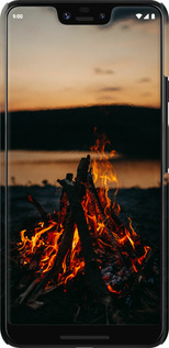 3D пластиковий матовий чехол Вогонь для Google Pixel 3 XL - 6021m-1523 изображение 