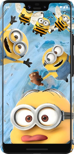 3D пластиковий матовий чехол Миньоны для Google Pixel 3 XL - 6386m-1523 изображение 