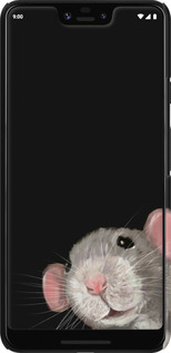 3D пластиковий матовий чехол The Peeking Rat для Google Pixel 3 XL - 6442m-1523 изображение 