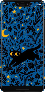 3D пластиковий матовий чехол Літня ніч для Google Pixel 3 XL - 6472m-1523 изображение 