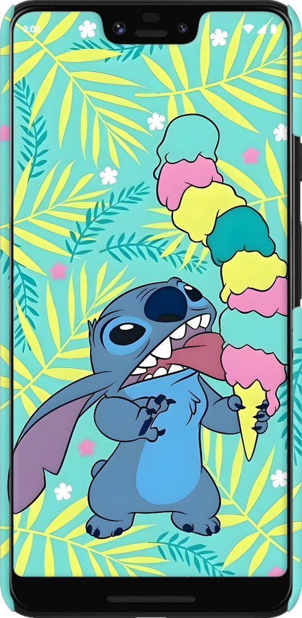 3D пластиковий матовий чехол Стіч для Google Pixel 3 XL - 6361m-1523 изображение 