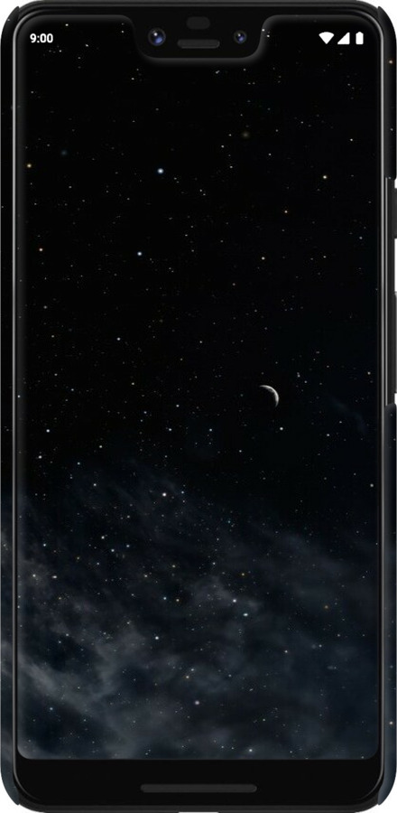 3D пластиковий матовий чехол Нічне небо для Google Pixel 3 XL - 6451m-1523 изображение 