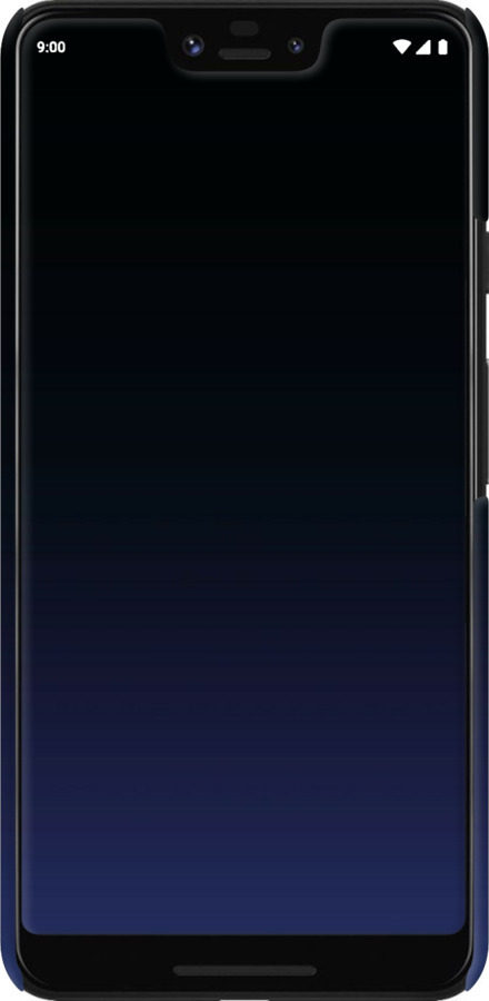 3D пластиковий матовий чехол Градієнт у темно-синьому стилі для Google Pixel 3 XL - 6542m-1523 изображение 