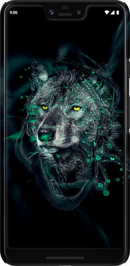 3D пластиковий матовий чехол Wolf для Google Pixel 3 XL - 6610m-1523 изображение 