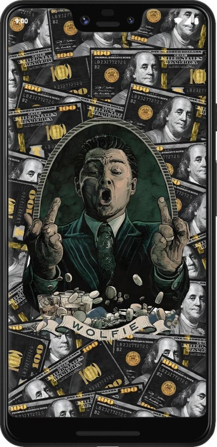 2D пластиковий чехол Волк с валл стрит для Google Pixel 3 XL - 6287t-1523 изображение 