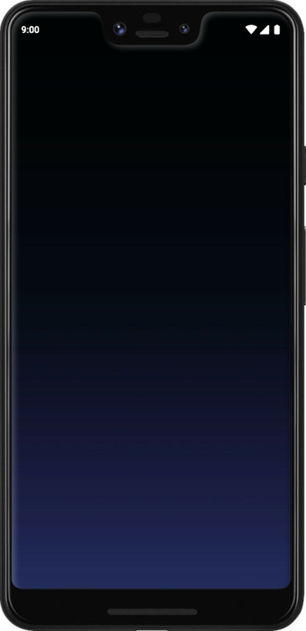 2D пластиковый чехол Градиент в тёмно - синем стиле для Google Pixel 3 XL - 6542t-1523 изображение 