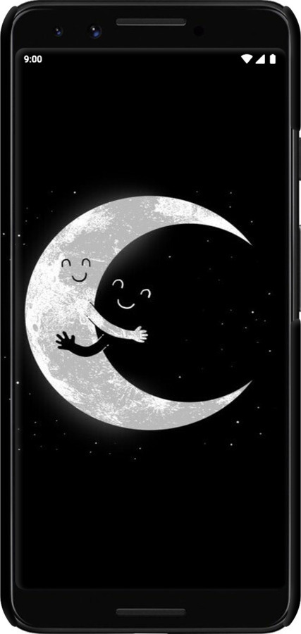 3D пластиковый матовый чехол Лунные объятия для Google Pixel 3 - 6508m-1528 изображение 