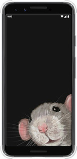 Силикон с усиленными углами чехол The Peeking Rat для Google Pixel 3 - 6442sp-1528 изображение 