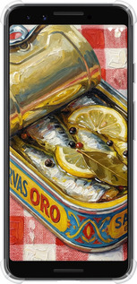 Силикон с усиленными углами чехол Vintage Sardine Tin Phone для Google Pixel 3 - 6772sp-1528 изображение 