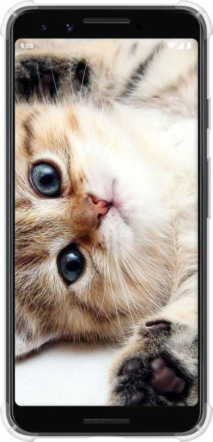 Силикон с усиленными углами чехол Котик для Google Pixel 3 - 6024sp-1528 изображение 