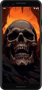 2D пластиковый чехол Череп в пещере для Google Pixel 3 - 5959t-1528 изображение 