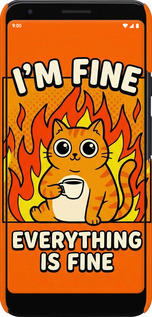 3D пластиковый матовый чехол Funny Cat для Google Pixel 3a XL - 6786m-1713 изображение 