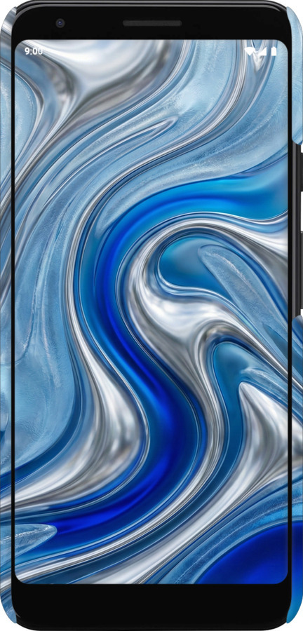 3D пластиковый матовый чехол Liquid Chrome для Google Pixel 3a XL - 6781m-1713 изображение 