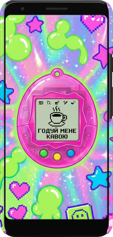 3D пластиковий матовий чехол Y2K Aesthetic Retro Pet: Годуй мене кавою для Google Pixel 3a XL - 6784m-1713 изображение 