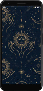 TPU чехол Celestial Harmony: Sun & Moon Gold Mystic Pattern для Google Pixel 3a - 6778b-1700 изображение 