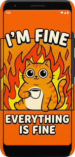 3D пластиковый матовый чехол Funny Cat для Google Pixel 3a - 6786m-1700 изображение 