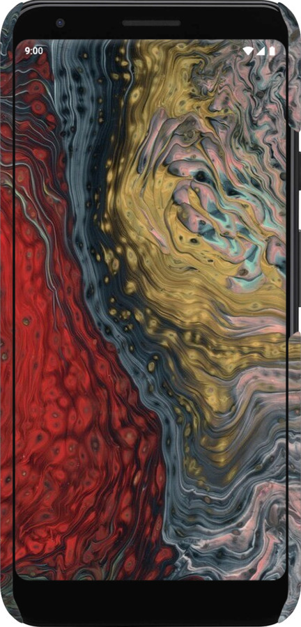 3D пластиковий матовий чехол Із зображенням абстрактного живопису для Google Pixel 3a - 6530m-1700 изображение 