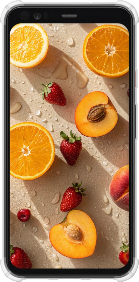 Силикон с усиленными углами чехол Фрукты 3 для Google Pixel 4 XL - 6703sp-1754 изображение 
