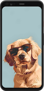 Силіконовий чехол Пес в очках для Google Pixel 4 XL - 6381u-1754 изображение 