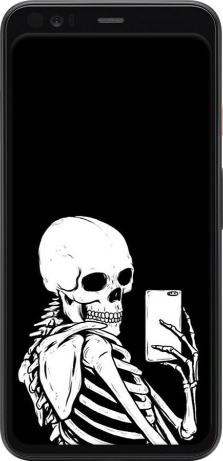 TPU чехол Скелет делает Selfie для Google Pixel 4 - 6535b-1755 изображение 