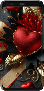 3D пластиковый матовый чехол Сердечки v2 для Google Pixel 4 - 5832m-1755 изображение 