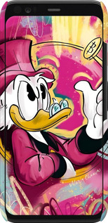 3D пластиковый матовый чехол Скрудж для Google Pixel 4 - 6283m-1755 изображение 