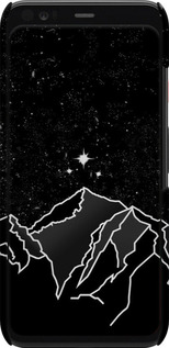 3D пластиковый матовый чехол Минималистический горный пейзаж для Google Pixel 4 - 6438m-1755 изображение 