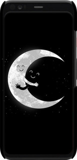 3D пластиковий матовий чехол Місячні обійми для Google Pixel 4 - 6508m-1755 изображение 