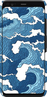 3D пластиковый матовый чехол Абстрактный рисунок морских волн для Google Pixel 4 - 6538m-1755 изображение 