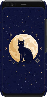 3D пластиковий матовий чехол Cute Cat Celestial/Witchy для Google Pixel 4 - 6787m-1755 изображение 