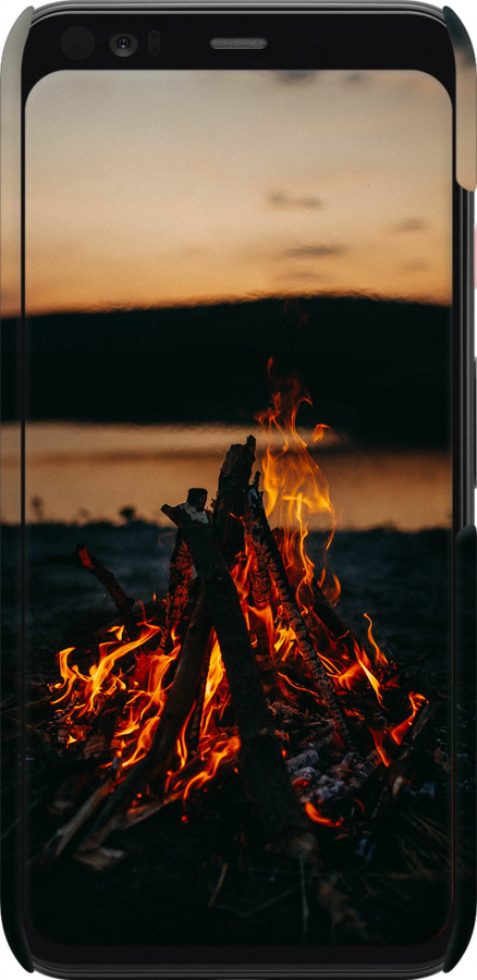 3D пластиковий матовий чехол Вогонь для Google Pixel 4 - 6021m-1755 изображение 