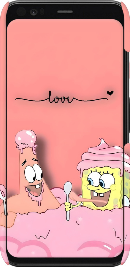 3D пластиковый матовый чехол Спанч Боб для Google Pixel 4 - 6282m-1755 изображение 