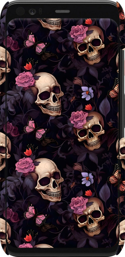 3D пластиковий матовий чехол Черепи та троянди для Google Pixel 4 - 6316m-1755 изображение 