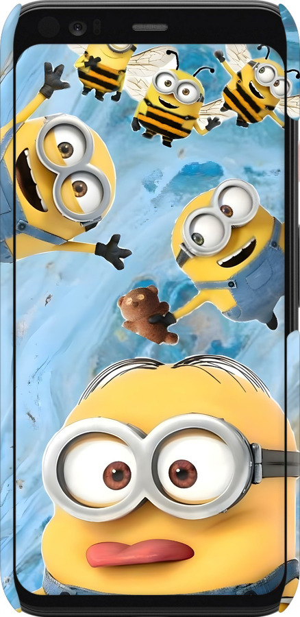 3D пластиковый матовый чехол Миньоны для Google Pixel 4 - 6386m-1755 изображение 