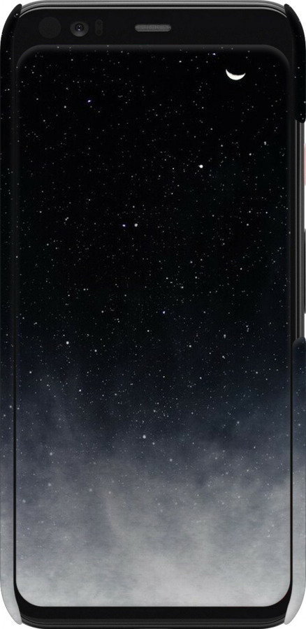3D пластиковый матовый чехол Сині хмари, Синій місяць для Google Pixel 4 - 6396m-1755 изображение 