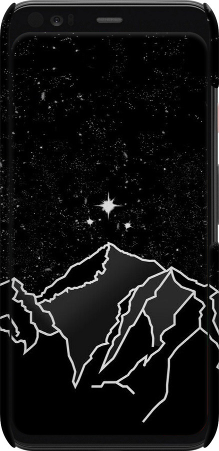 3D пластиковый матовый чехол Минималистический горный пейзаж для Google Pixel 4 - 6438m-1755 изображение 