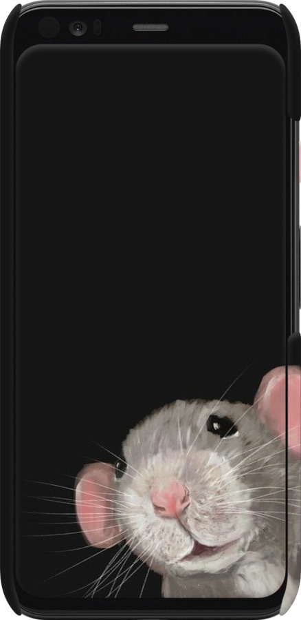 3D пластиковый матовый чехол The Peeking Rat для Google Pixel 4 - 6442m-1755 изображение 