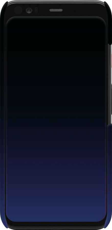 3D пластиковый матовый чехол Градиент в тёмно - синем стиле для Google Pixel 4 - 6542m-1755 изображение 