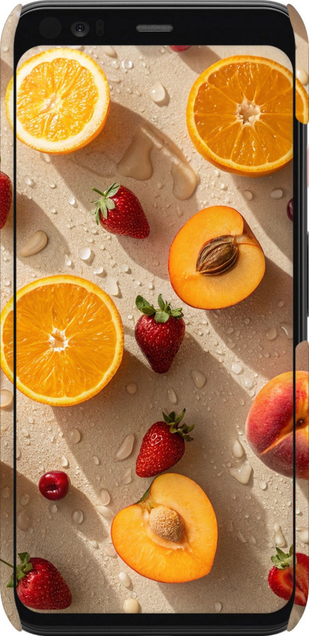 3D пластиковий матовий чехол Фрукти 3 для Google Pixel 4 - 6703m-1755 изображение 