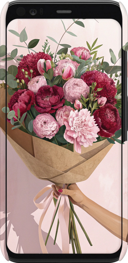 3D пластиковий матовий чехол Півонії 1 для Google Pixel 4 - 6705m-1755 изображение 