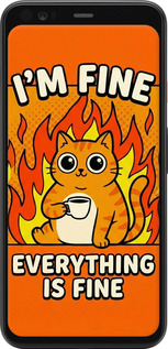 2D пластиковий чехол Funny Cat для Google Pixel 4 - 6786t-1755 изображение 