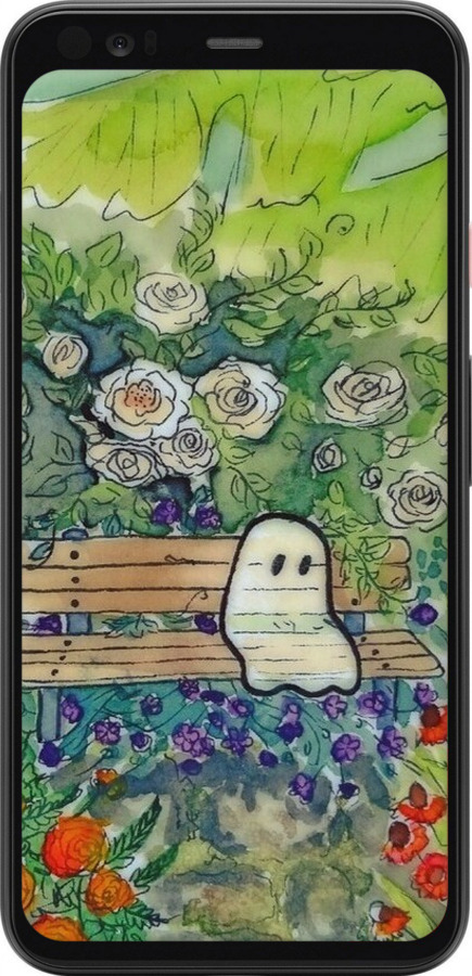 2D пластиковый чехол Грустное привидение для Google Pixel 4 - 6403t-1755 изображение 