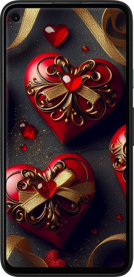 Силиконовый чехол Сердечки v4 для Google Pixel 4A - 5834u-1935 изображение 