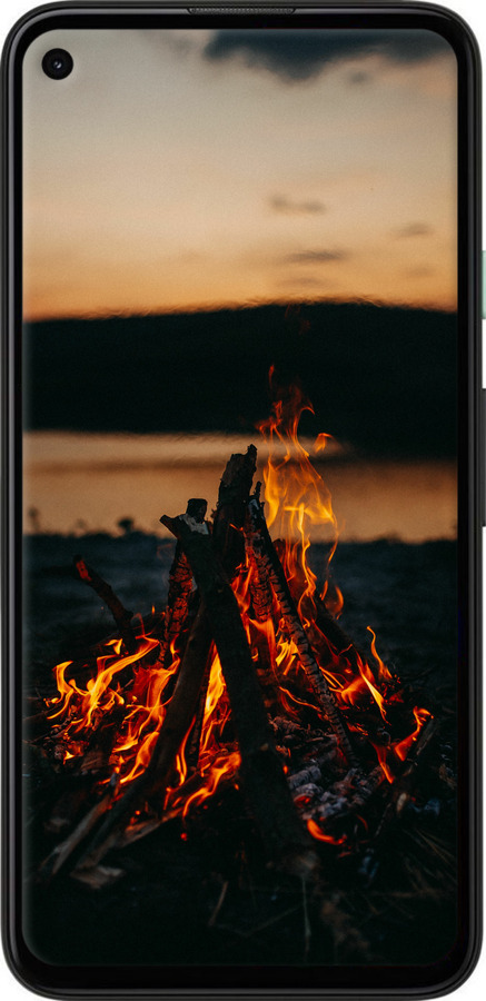 Силиконовый чехол Огонь для Google Pixel 4A - 6021u-1935 изображение 