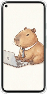 Силіконовий протиударний с посиленими кутами чехол Funny Capybara CEO Working для Google Pixel 5 - 6777sp-2044 изображение 