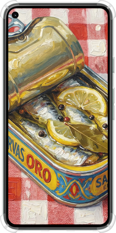 Силикон с усиленными углами чехол Vintage Sardine Tin Phone для Google Pixel 5 - 6772sp-2044 изображение 