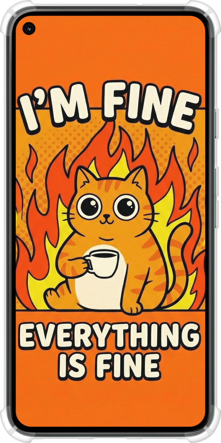 Силикон с усиленными углами чехол Funny Cat для Google Pixel 5 - 6786sp-2044 изображение 