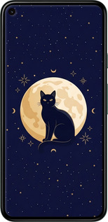 Силіконовий чехол Cute Cat Celestial/Witchy для Google Pixel 5 - 6787u-2044 изображение 