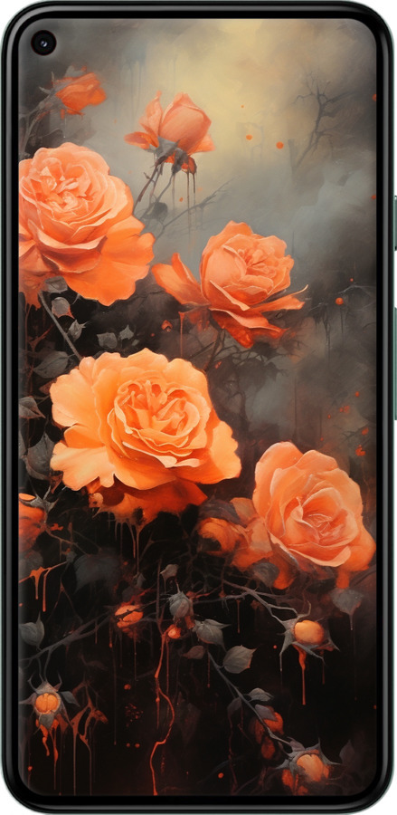 Силиконовый чехол Оранжевые розы для Google Pixel 5 - 5944u-2044 изображение 